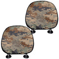 Desert Camouflage Print Car Headrest Covers