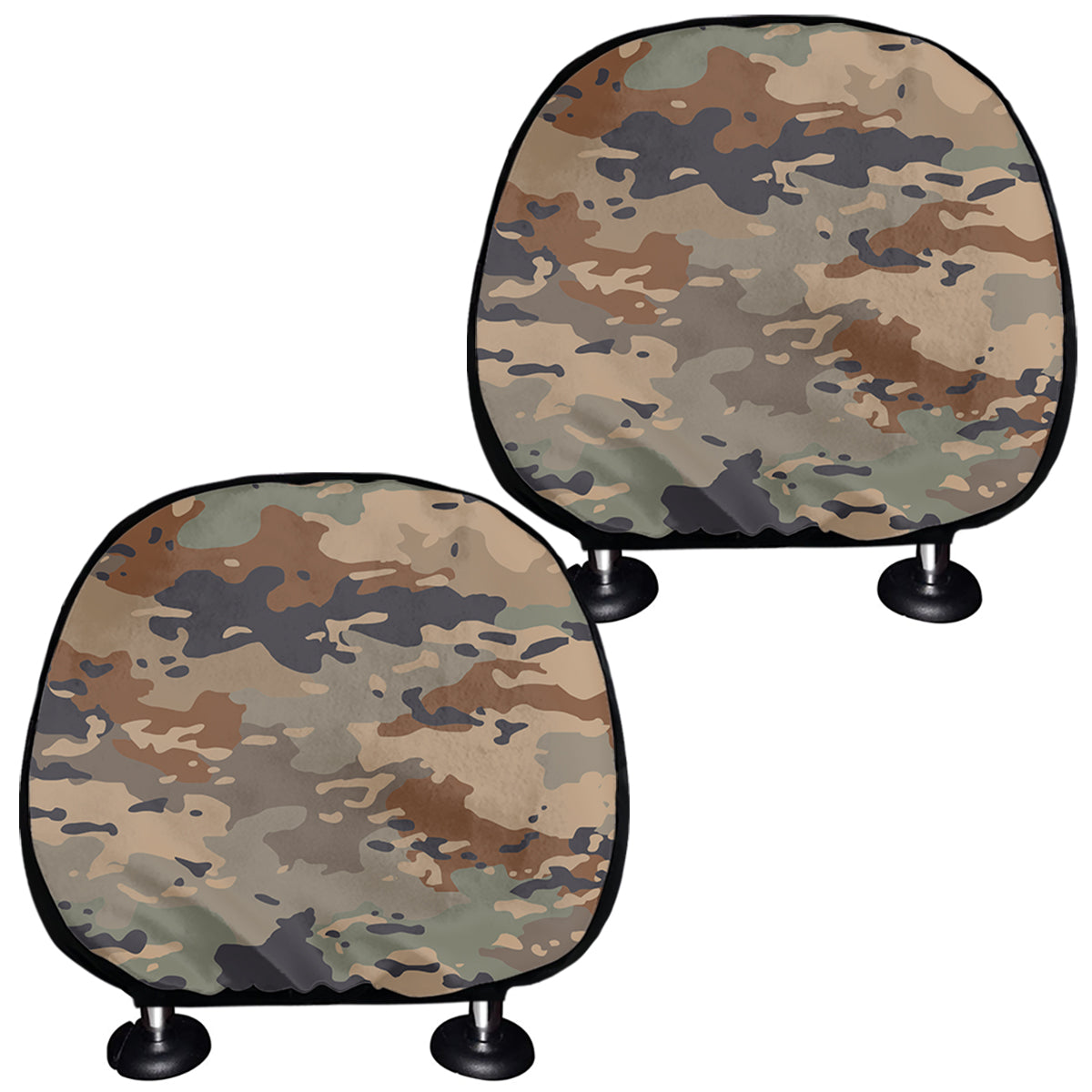 Desert Camouflage Print Car Headrest Covers