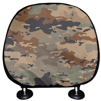 Desert Camouflage Print Car Headrest Covers