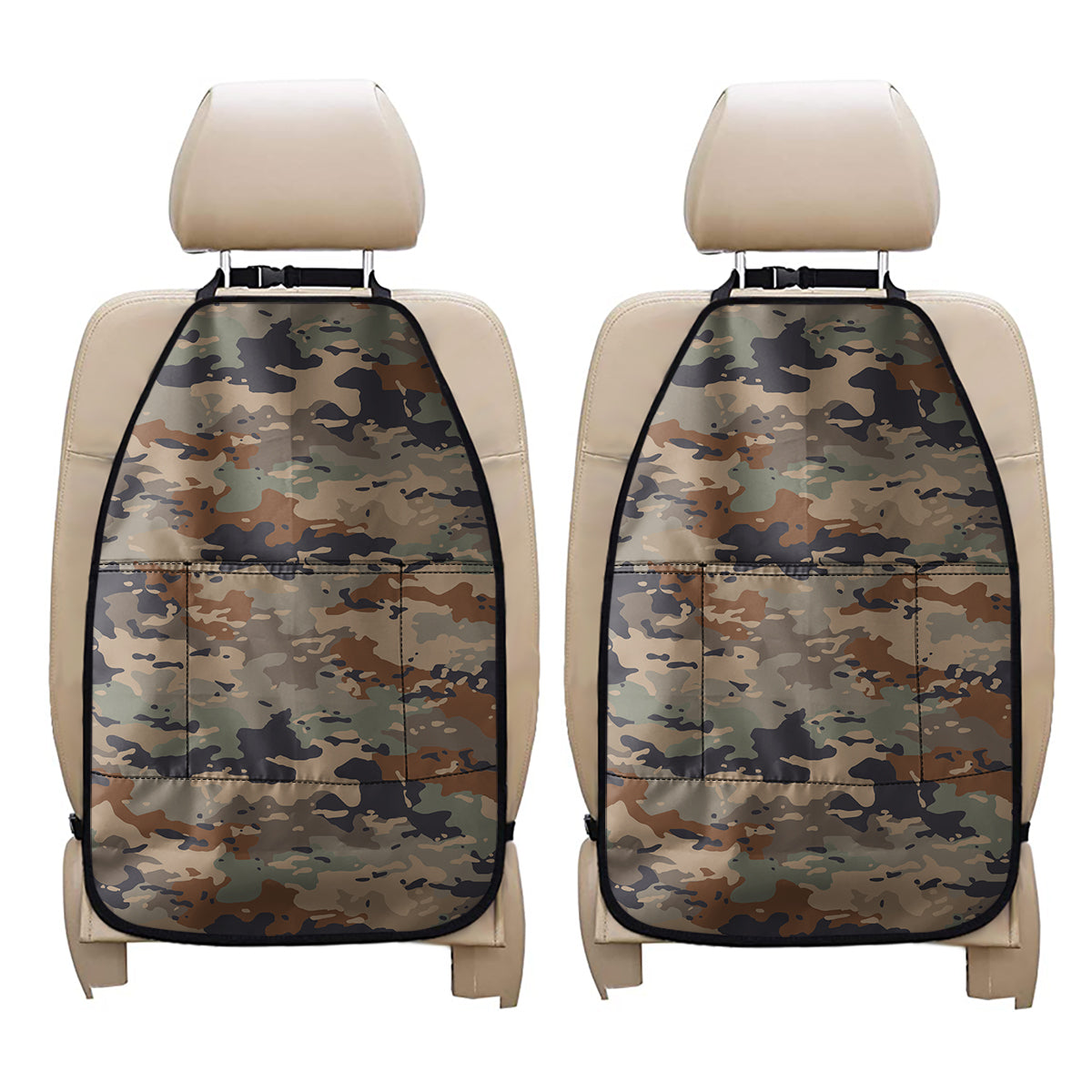Desert Camouflage Print Car Seat Organizers