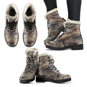 Desert Camouflage Print Comfy Boots GearFrost