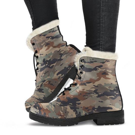 Desert Camouflage Print Comfy Boots GearFrost