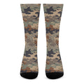Desert Camouflage Print Crew Socks