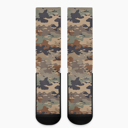 Desert Camouflage Print Crew Socks