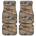Desert Camouflage Print Front and Back Car Floor Mats