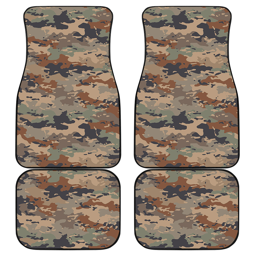 Desert Camouflage Print Front and Back Car Floor Mats