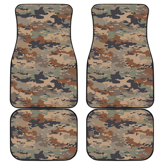 Desert Camouflage Print Front and Back Car Floor Mats