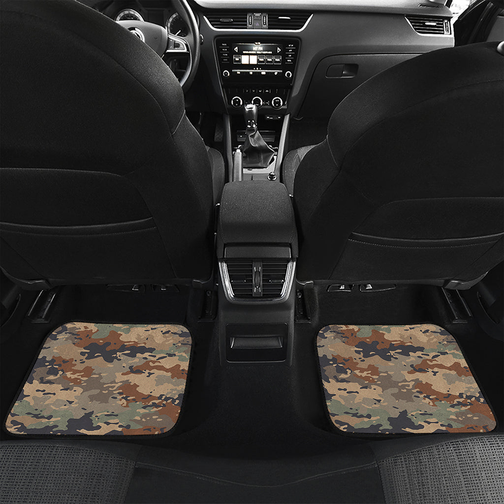 Desert Camouflage Print Front and Back Car Floor Mats