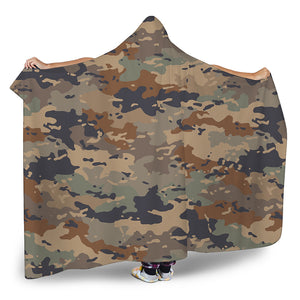 Desert Camouflage Print Hooded Blanket