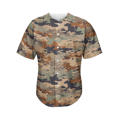 Desert Camouflage Print Men's Baseball Jersey