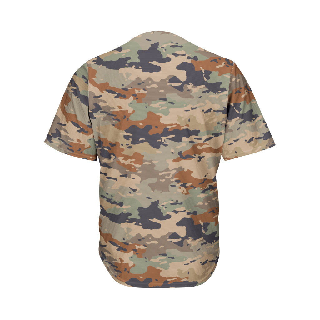 Desert Camouflage Print Men's Baseball Jersey