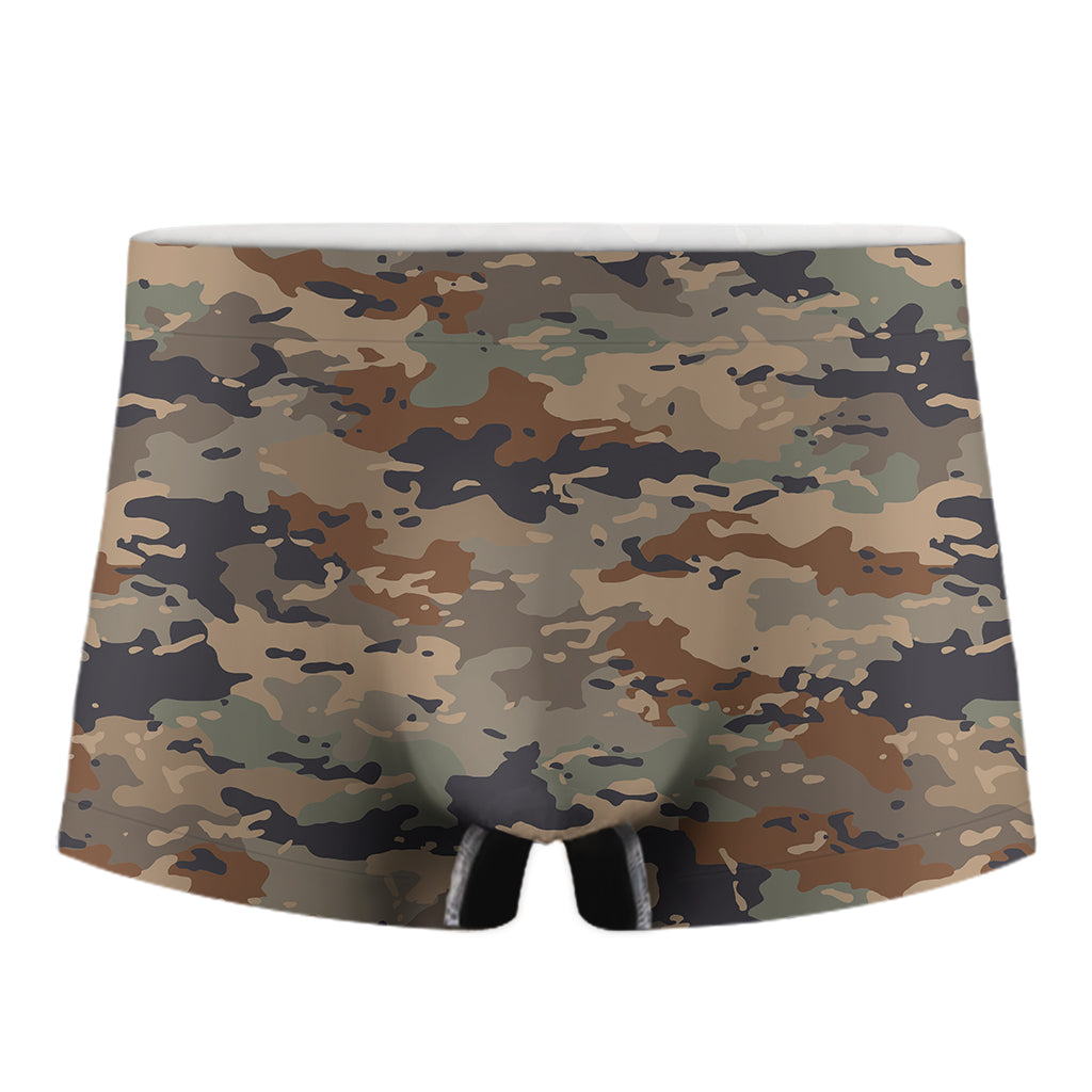 Desert Camouflage Print Men's Boxer Briefs