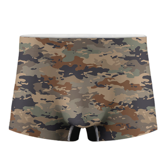 Desert Camouflage Print Men's Boxer Briefs