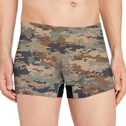 Desert Camouflage Print Men's Boxer Briefs