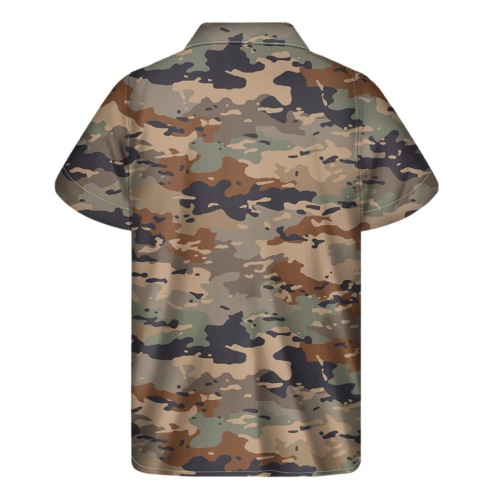 Desert Camouflage Print Men's Short Sleeve Shirt