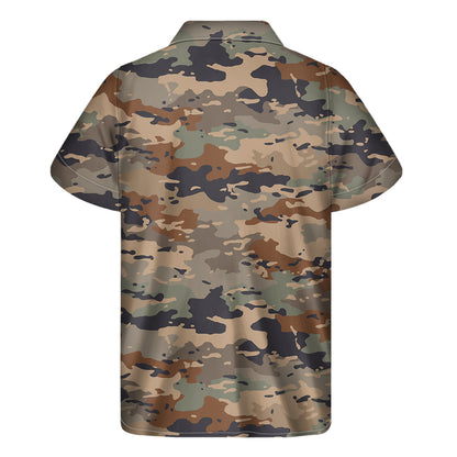 Desert Camouflage Print Men's Short Sleeve Shirt