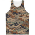 Desert Camouflage Print Men's Tank Top
