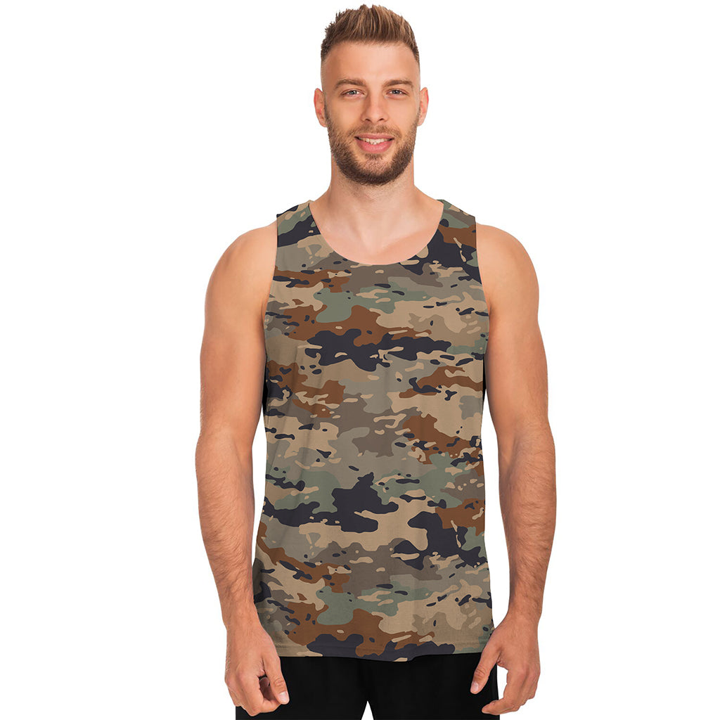 Desert Camouflage Print Men's Tank Top
