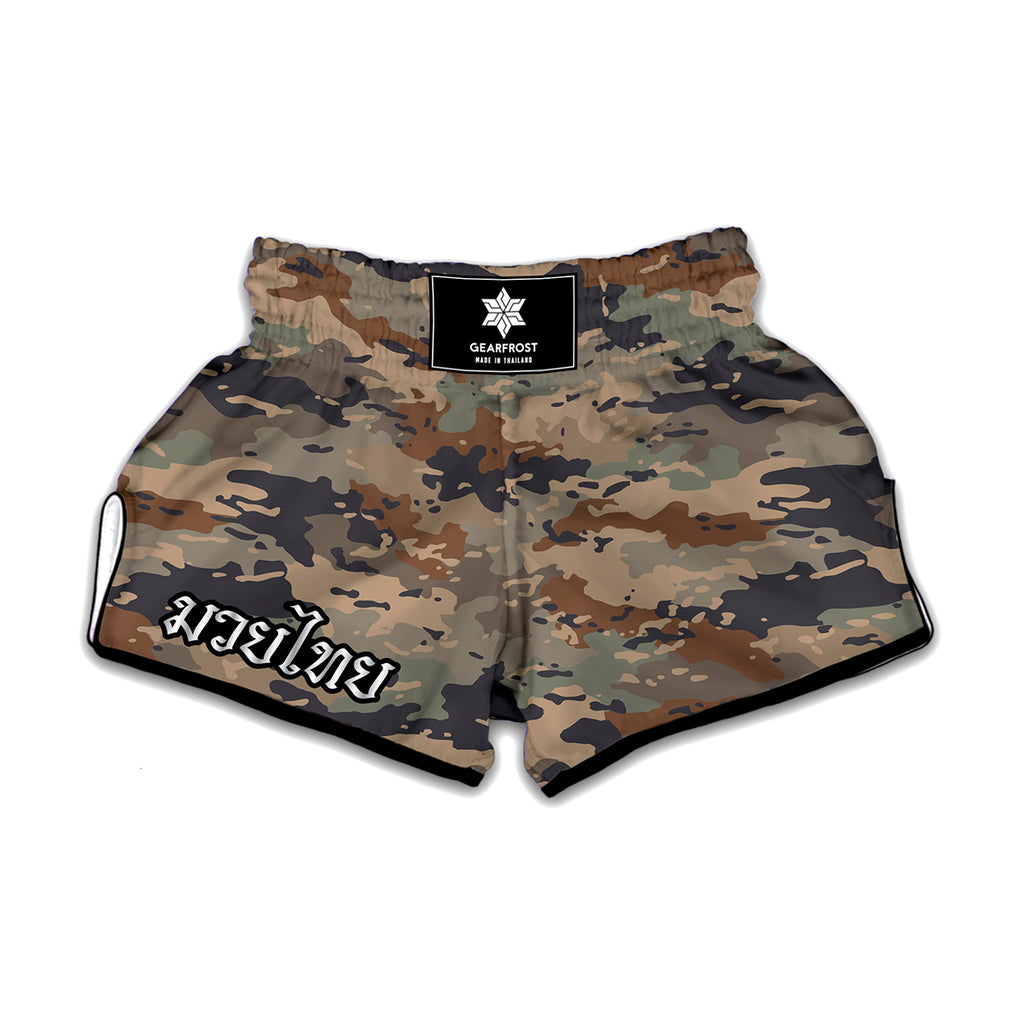 Desert Camouflage Print Muay Thai Boxing Shorts