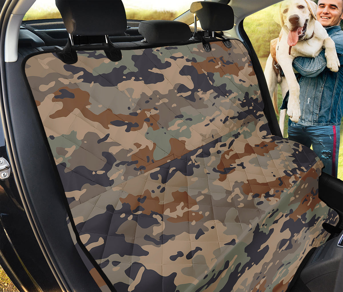 Desert Camouflage Print Pet Car Back Seat Cover