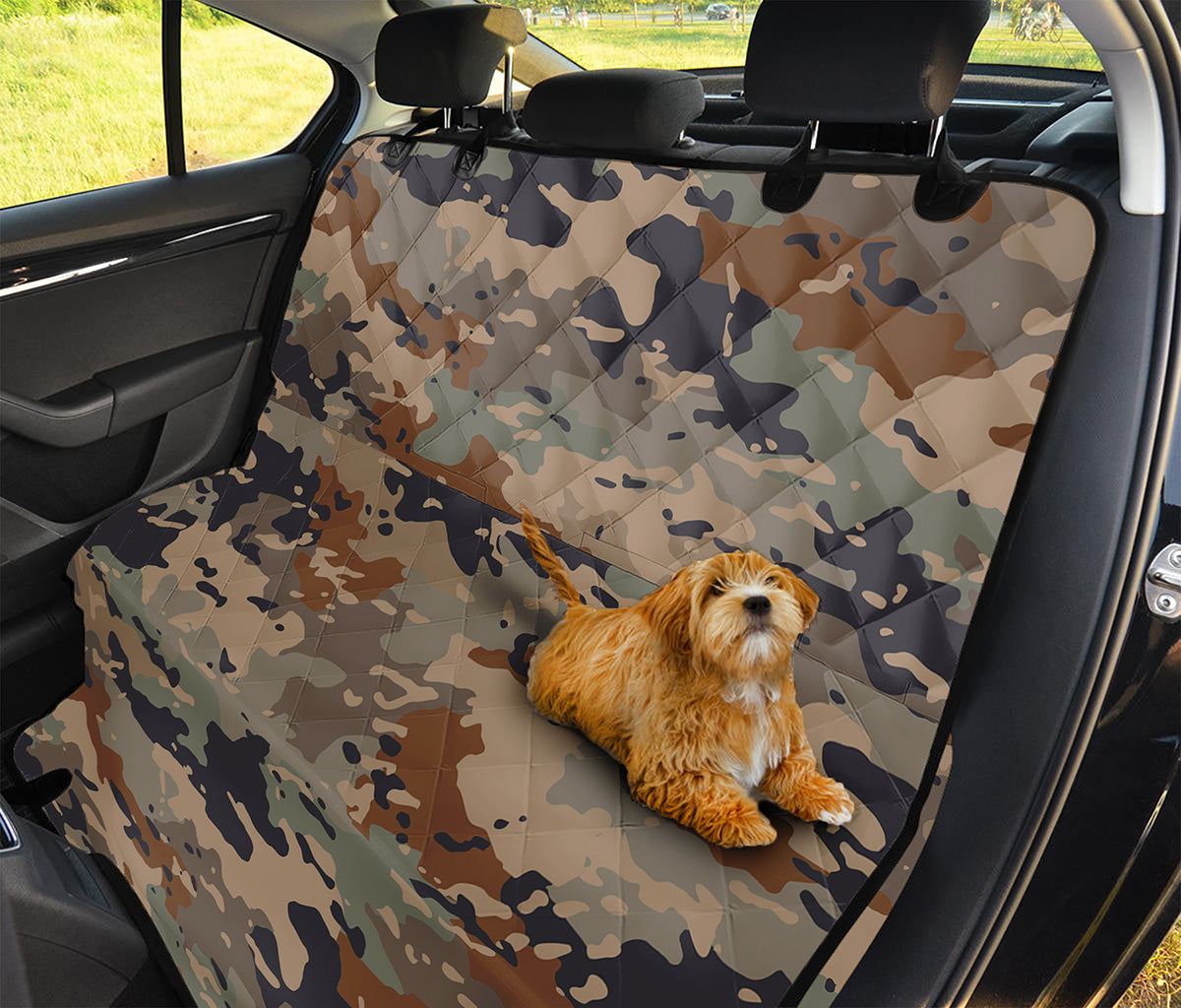 Desert Camouflage Print Pet Car Back Seat Cover
