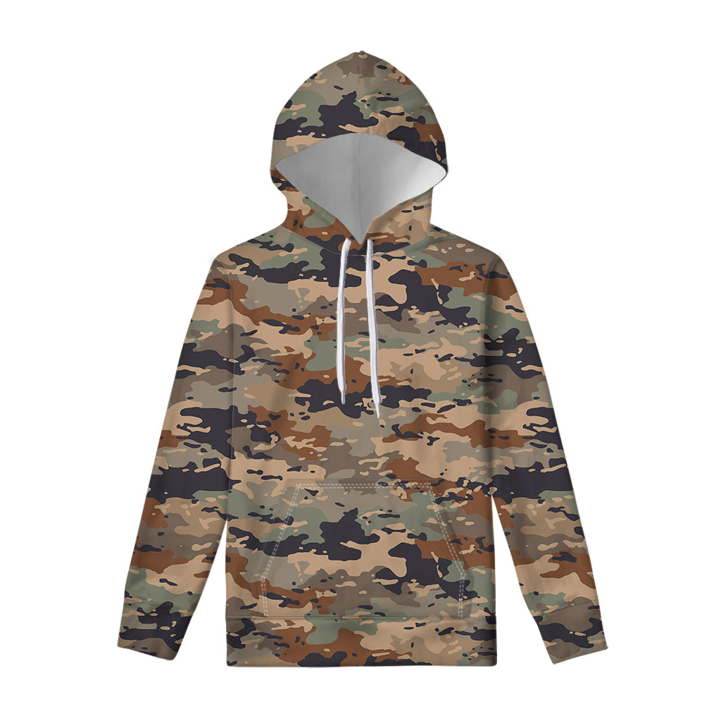 Desert Camouflage Print Pullover Hoodie
