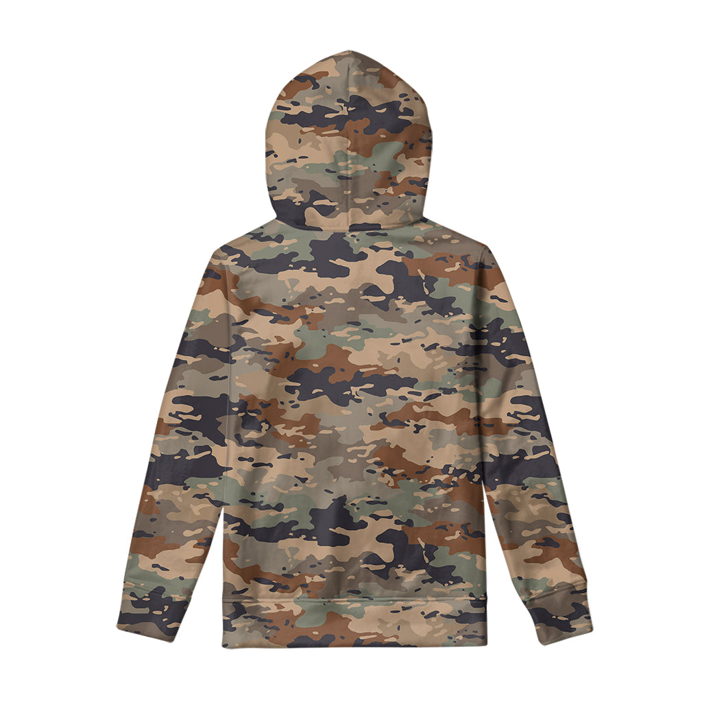 Desert Camouflage Print Pullover Hoodie