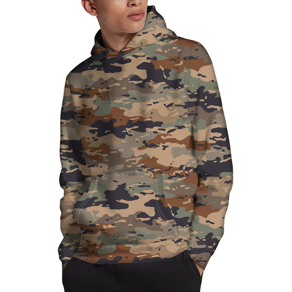 Desert Camouflage Print Pullover Hoodie