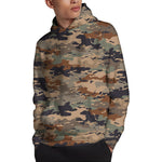 Desert Camouflage Print Pullover Hoodie
