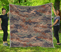 Desert Camouflage Print Quilt