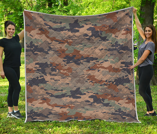 Desert Camouflage Print Quilt