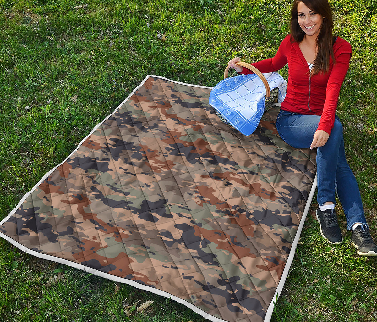 Desert Camouflage Print Quilt