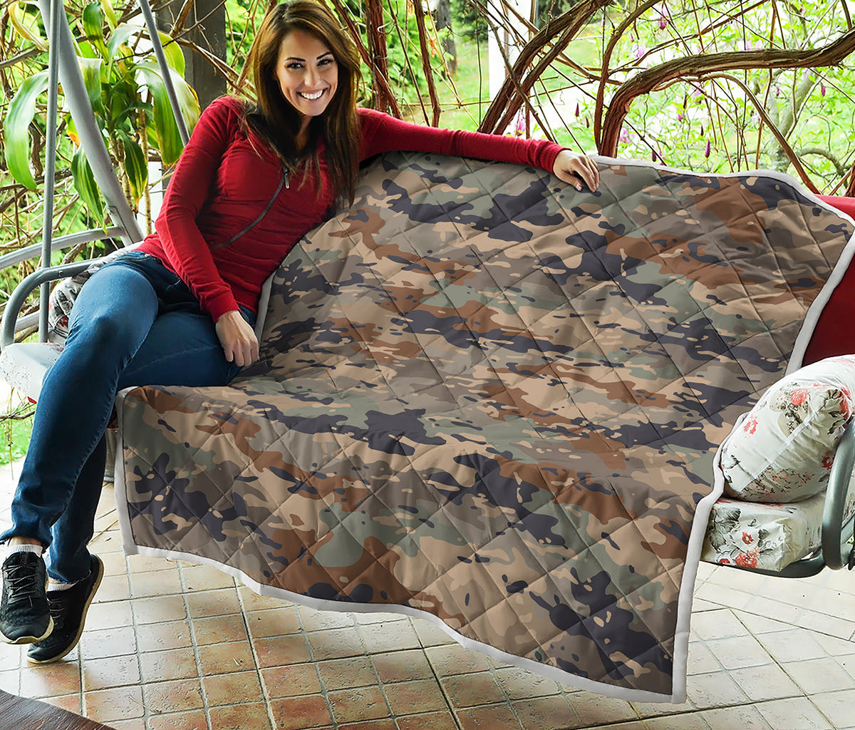 Desert Camouflage Print Quilt