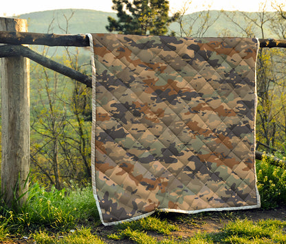 Desert Camouflage Print Quilt