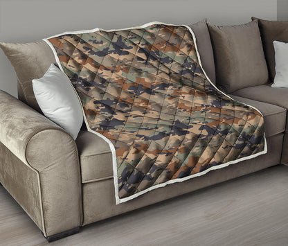 Desert Camouflage Print Quilt