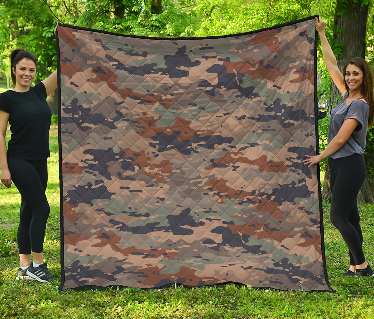Desert Camouflage Print Quilt