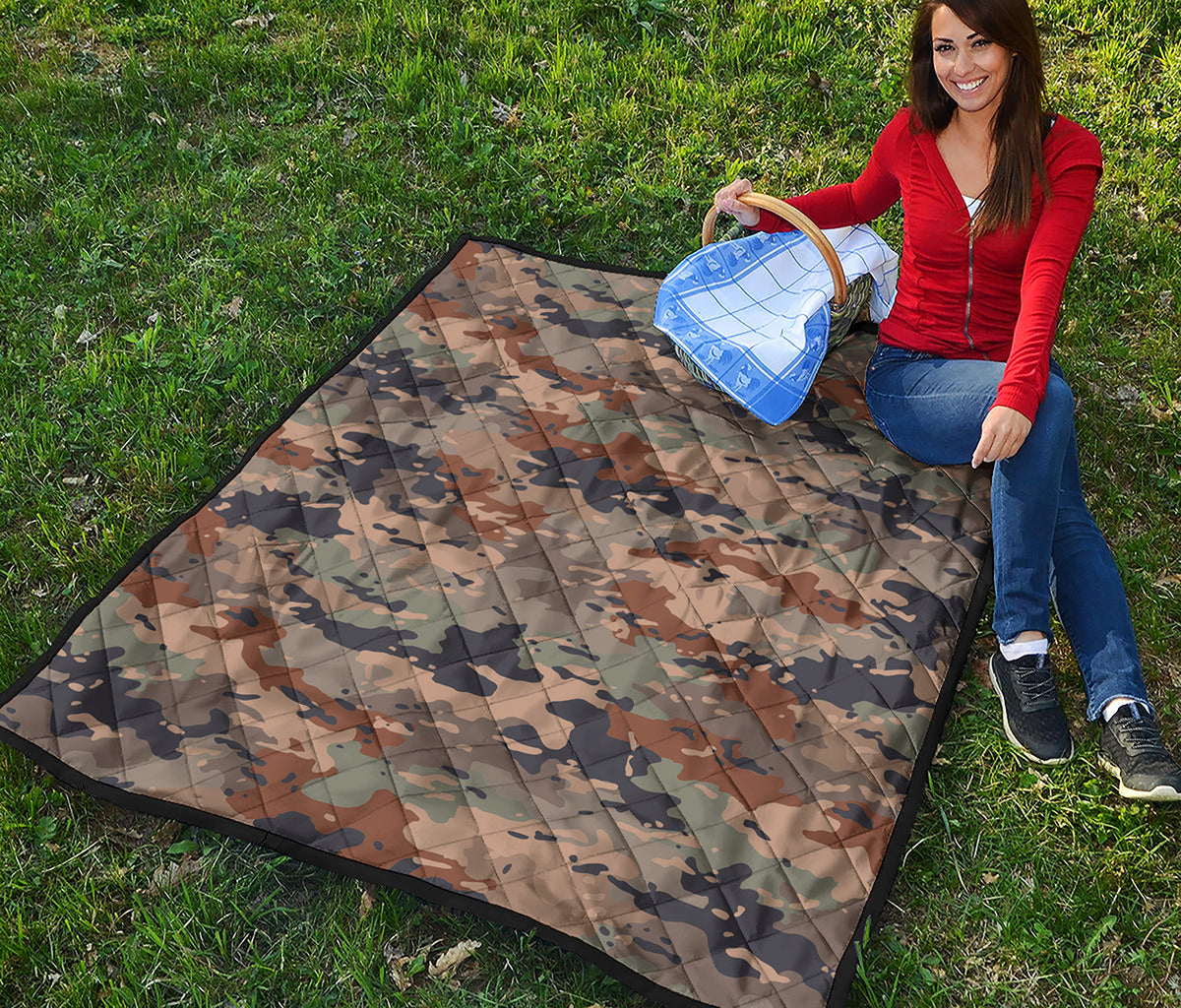 Desert Camouflage Print Quilt