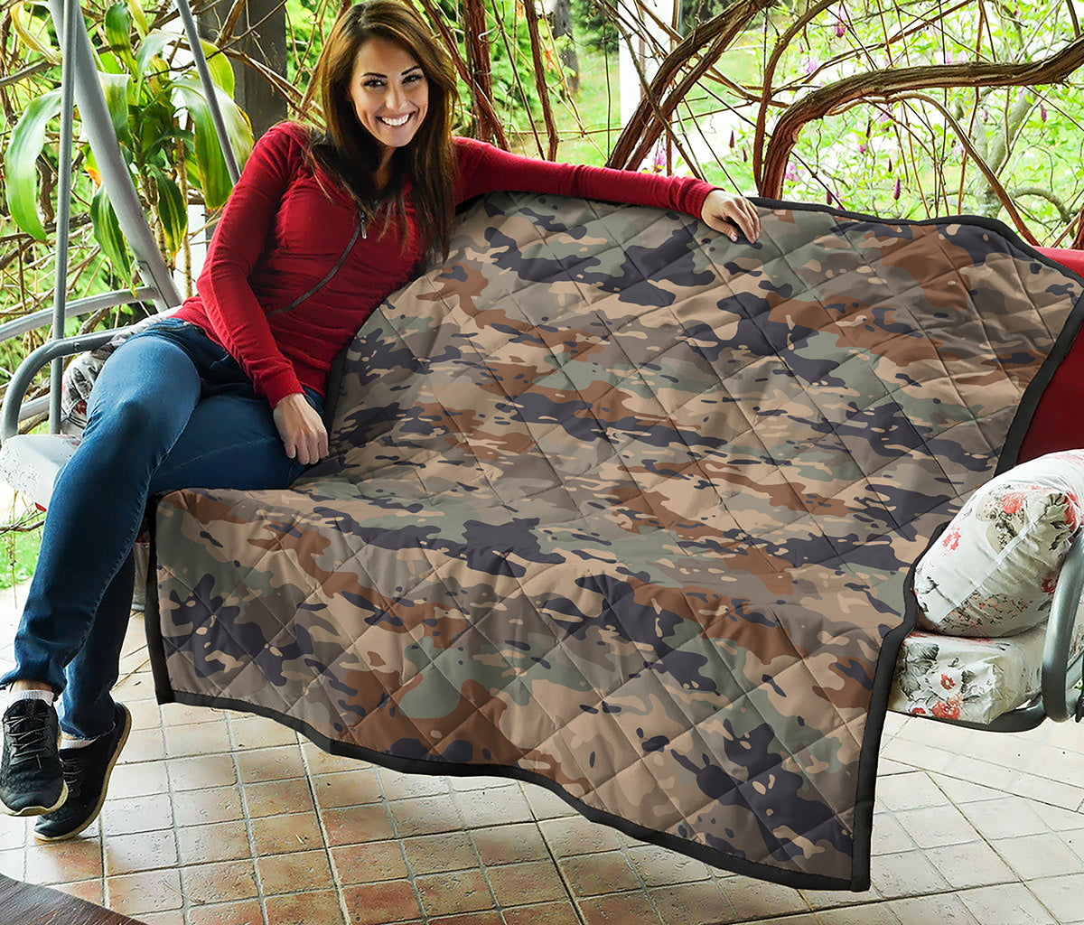 Desert Camouflage Print Quilt