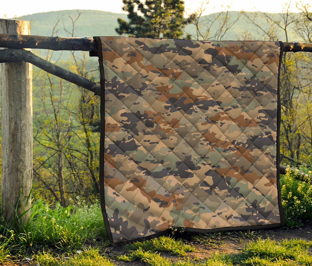 Desert Camouflage Print Quilt