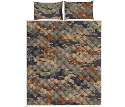 Desert Camouflage Print Quilt Bed Set