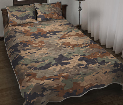 Desert Camouflage Print Quilt Bed Set