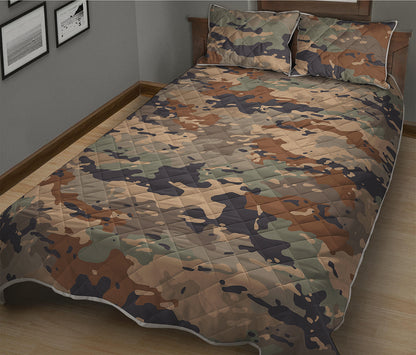 Desert Camouflage Print Quilt Bed Set