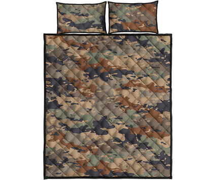 Desert Camouflage Print Quilt Bed Set