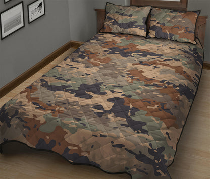 Desert Camouflage Print Quilt Bed Set