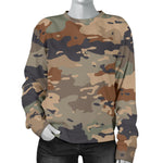 Desert Camouflage Print Women's Crewneck Sweatshirt GearFrost