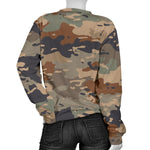 Desert Camouflage Print Women's Crewneck Sweatshirt GearFrost