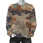 Desert Camouflage Print Women's Crewneck Sweatshirt GearFrost