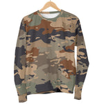 Desert Camouflage Print Women's Crewneck Sweatshirt GearFrost