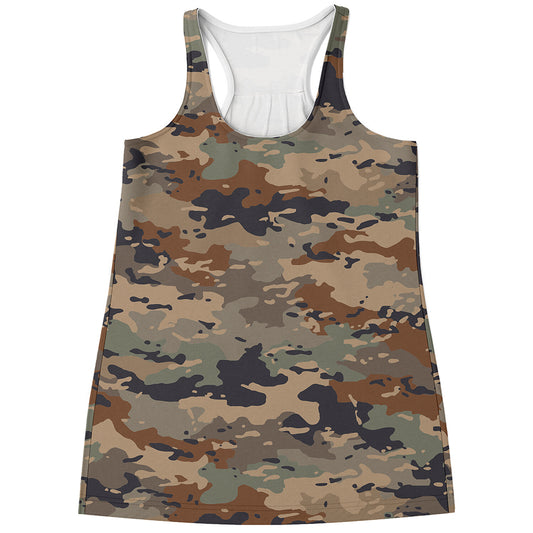 Desert Camouflage Print Women's Racerback Tank Top