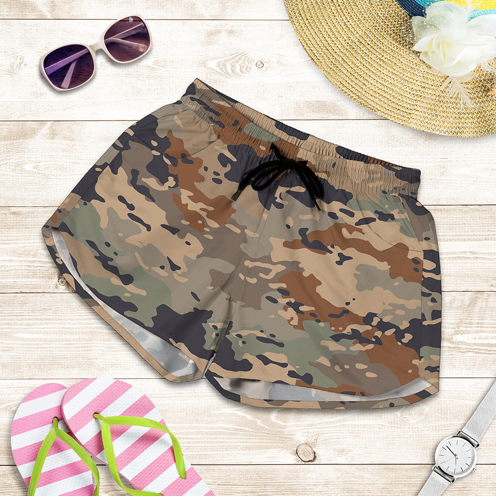 Desert Camouflage Print Women's Shorts